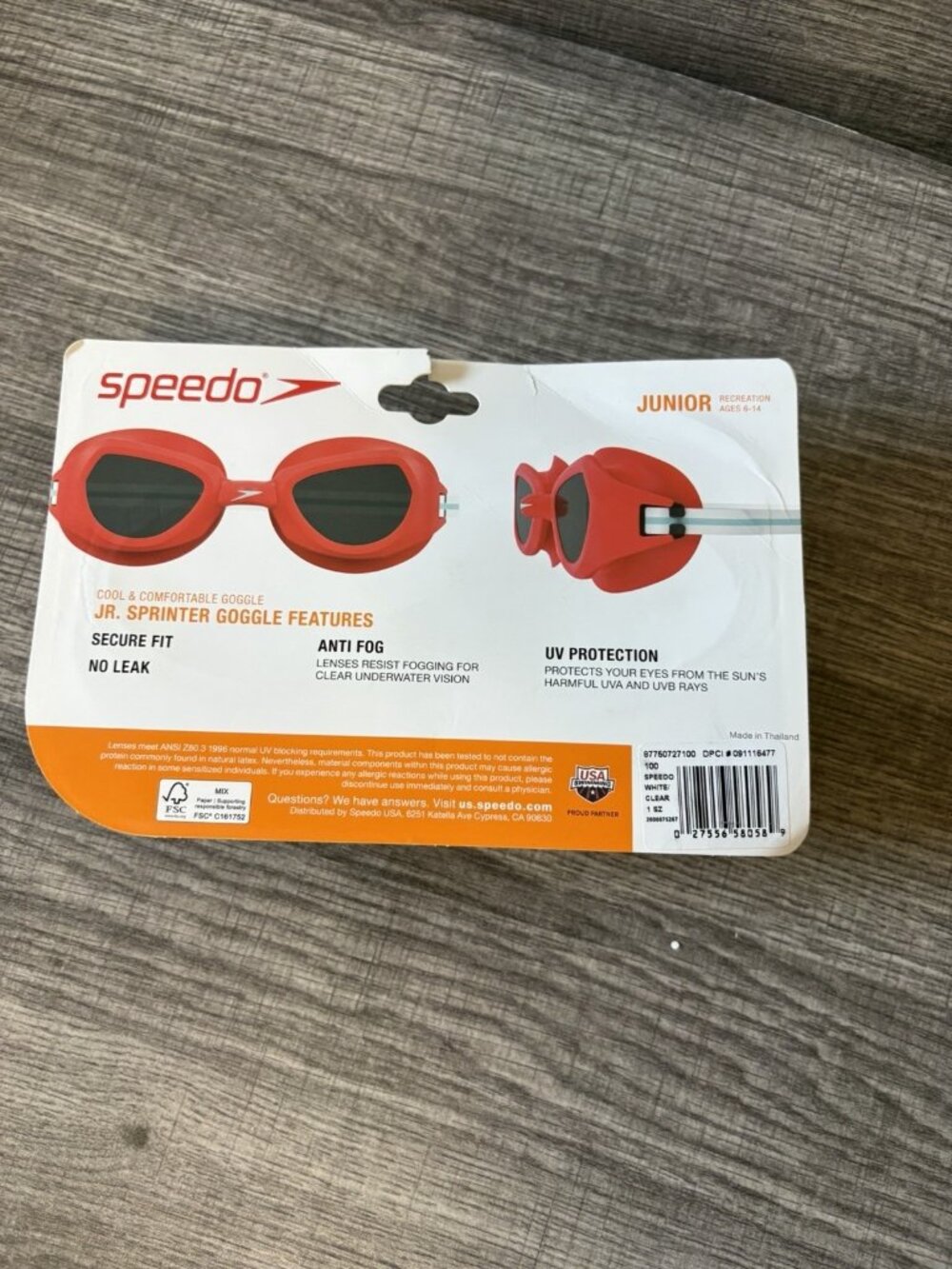 Speedo Junior Sprinter Swim Goggles